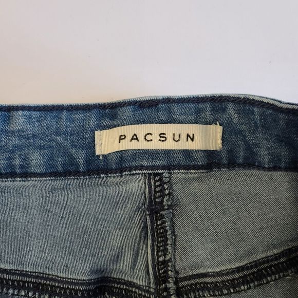 PacSun Slim Jeans Men's Size 33x32 Straight Leg Blue denim - Picture 8 of 13